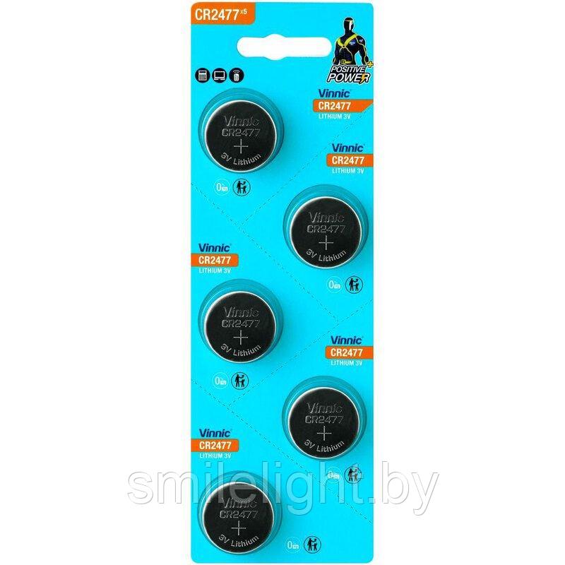 Элемент питания VINNIC CR2477-C5 Lithium 3V Bl.5