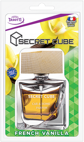 TS34484 АРОМАТИЗАТОР TASOTTI SECRET CUBE ФРАНЦУЗСКАЯ ВАНИЛЬ, БЛИСТЕР, 50 МЛ.