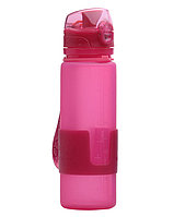 Бутылка силиконовая «COMPACT DRINK» розовая 