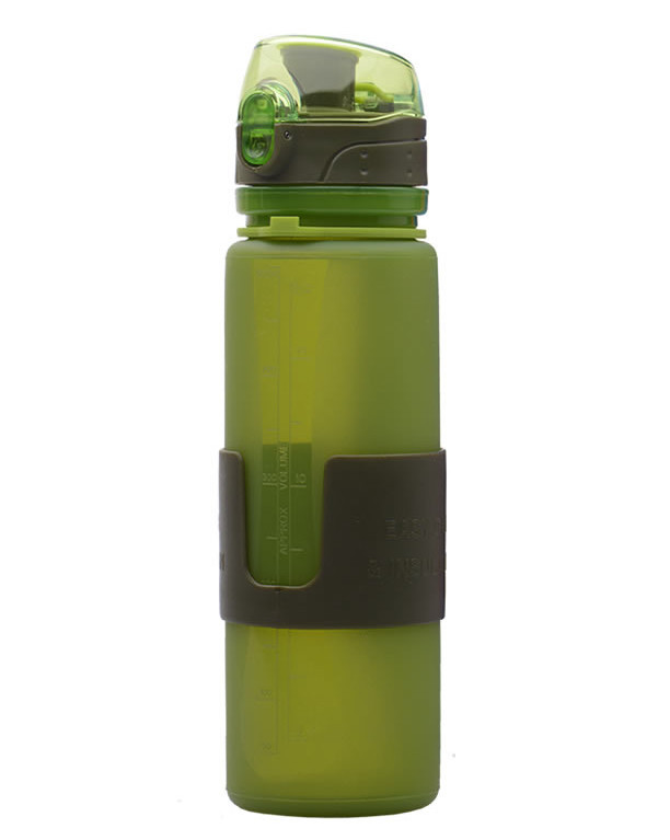 Бутылка силиконовая «COMPACT DRINK» зелёная 