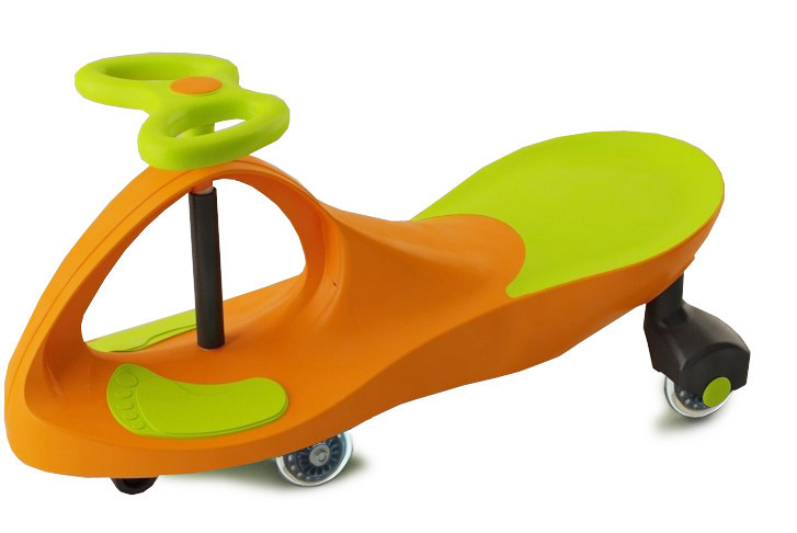 Машинка детская с полиуретановыми колесами, салатово-оранжевая «БИБИКАР»