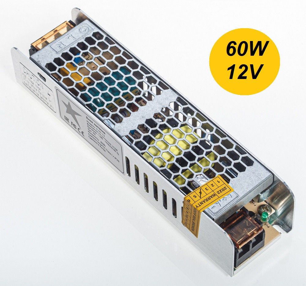Блок питания 60W 12V IP20 для светодиодной ленты