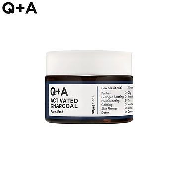 Маска детокс с активированным углем Q+A Activated Charcoal Face Mask 50г