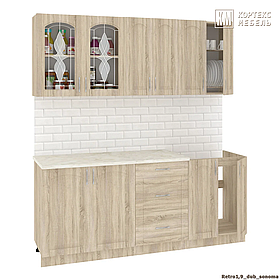 Кухня  Корнелия  РЕТРО 1,9, Дуб сонома,Кортекс