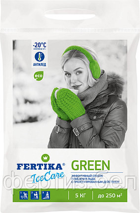 Безопасный противогололёдный реагент ICECARE GREEN, 5кг, фото 2