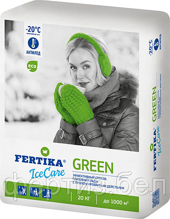 Безопасный противогололёдный реагент ICECARE GREEN, 25кг, фото 2
