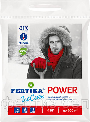 Безопасный противогололедный реагент ICECARE POWER, 4кг, фото 2