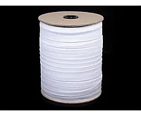 Лента эластичная (резинка) 0,8 см белая (100 пог.м/рул.)