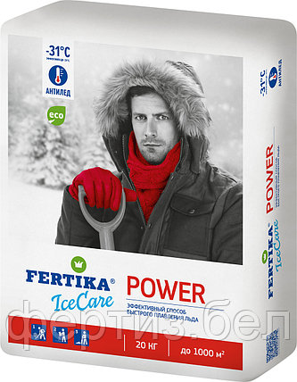 Безопасный противогололедный реагент ICECARE POWER, 20кг, фото 2