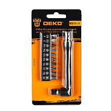 Набор бит с угловой насадкой DEKO BS11-1 SET 11