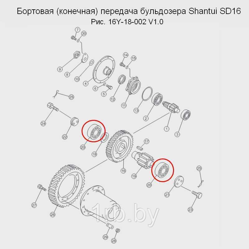 Подшипник (GB283- NJ2316EC4 / 16Y-18-03000)