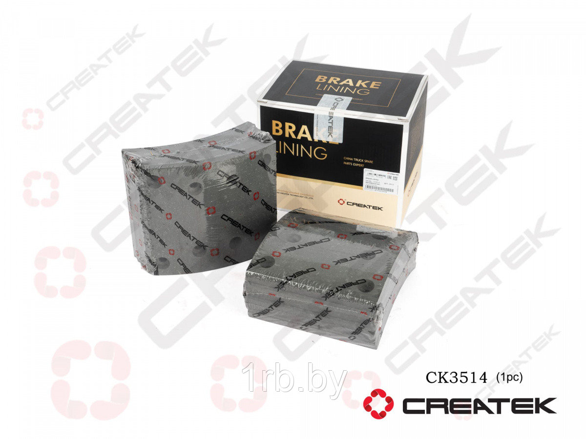 Накладка тормозная HOWO T5G, SITRAK C7H, передняя (160х195), (WG4075450160), CK3514, createk