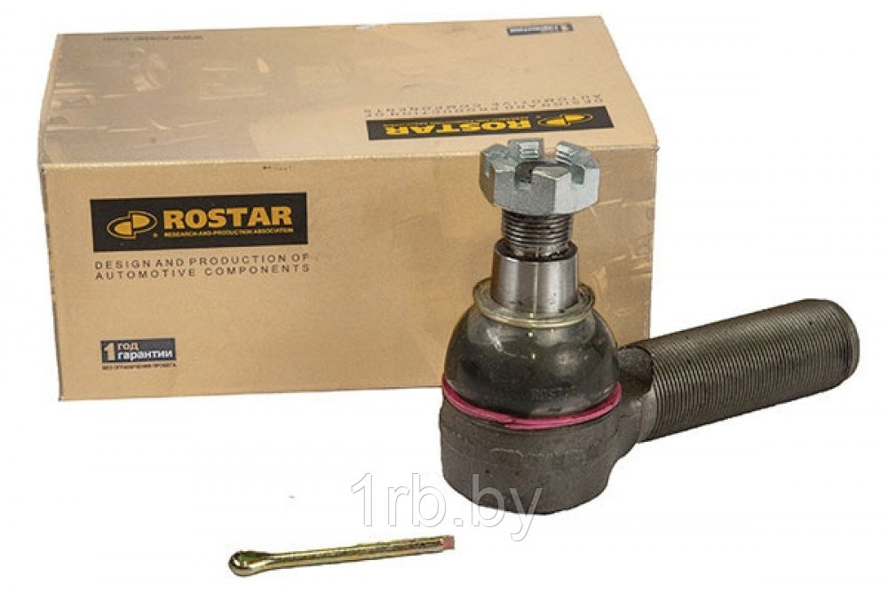 Наконечник рулевой тяги 6х4, D27, М24, без тавотницы, Rostar, L