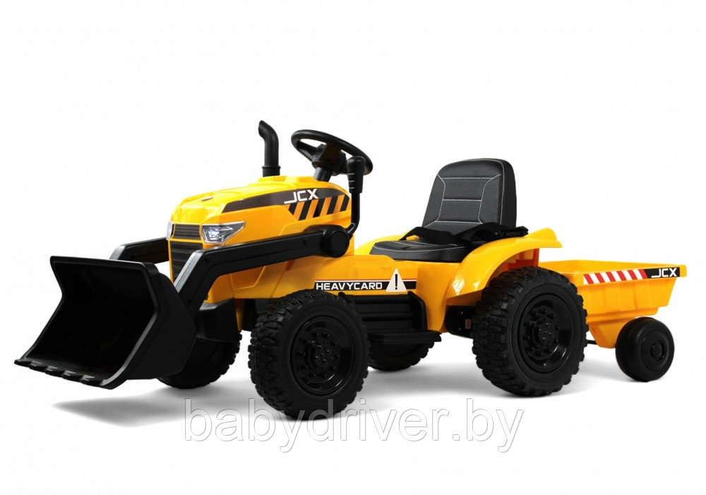 Детский электромобиль трактор-погрузчик RiverToys T333TT (жёлтый)