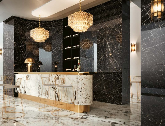 Керамогранит Atlas Concorde Russia / Allure Аллюр / Imperial Black Империал Блэк глянцевая 60x120