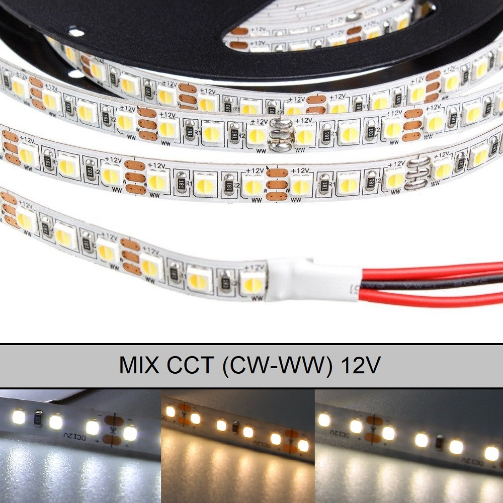 Cветодиодная лента MIX CCT 12V DC (3000K-6000K)