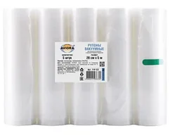 Рулоны вакуумные AVIORA, 250 х 5000 мм, 5 шт/уп, арт. 110-123