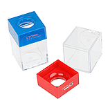 Скрепочница магнитная СТАММ, без скрепок, синяя, картонная коробка, фото 7