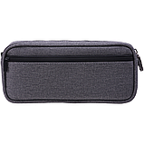Пенал DELI, серый, 1 отделение, 2 кармана, на молнии, ткань Оксфорд, фото 3