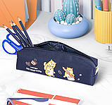 Пенал DELI, ассорти, 1 отделение, на молнии, с рисунком, ткань Оксфорд, фото 2