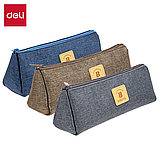 Пенал DELI Benetil, синий, 1 отделение, на молнии, ткань Оксфорд, фото 5
