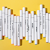 Набор маркеров для скетчинга DELI, 60 цветов, двусторонние, 1-7 мм, 60 шт, пластиковый бокс с ручкой, фото 9