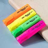Набор текстовыделителей DELI Accent, 4 цвета, прорезиненный пластик, 4 шт, пластиковый футляр, фото 6