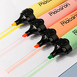 Набор текстовыделителей DELI MACARON, ассорти пастель, 1-5 мм, 4 шт, пластиковый чехол с европодвесом, фото 2