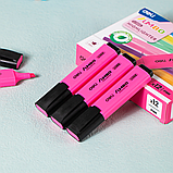 Текстовыделитель DELI UMBO, розовый, 1-5 мм, пластик, фото 3