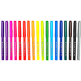 Фломастеры DELI ColoRun, 18 цветов, с вентилируемым колпачком, 18 шт, пластиковый пенал с европодвесом, фото 2