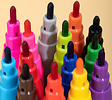 Фломастеры DELI ColoRun, 18 цветов, с вентилируемым колпачком, 18 шт, пластиковый пенал с европодвесом, фото 3