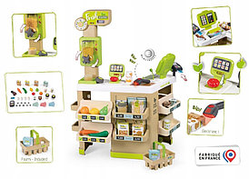 Игровой набор Супермаркет Smoby-Fresh Market со сканером со звуком и светом + 43 аксессуары 350233