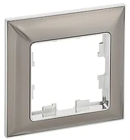 BRITE Рамка 1-местная РУ-1-Бр хром/никель IEK