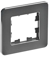BRITE Рамка 1-местная РУ-1-1-Бр металл титан RE IEK