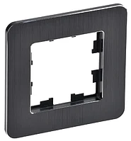 BRITE Рамка 1-местная РУ-1-1-Бр металл черный RE AL IEK