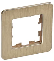 BRITE Рамка 1-местная РУ-1-1-Бр металл шампань RE AL IEK