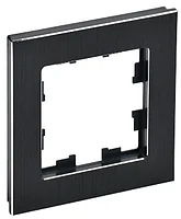 BRITE Рамка 1 -местная РУ-1-1-БрЧ металл черный IEK