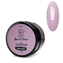 Гель Moonlight №2 15мл с хлопьями юки, жесткий MUST HAVE
