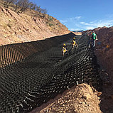 Георешетка объемная пластиковая Geo-150 мм 210x210 1,25 мм П модуль 3103х5600 мм, 17,38 м2, фото 2