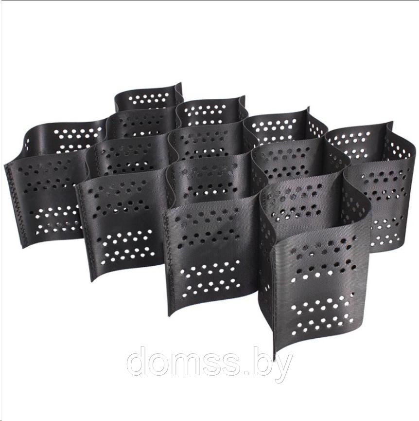 Георешетка объемная пластиковая Geo-150 мм 210x210 1,25 мм П модуль 3103х5600 мм, 17,38 м2