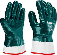 KRAFTOOL HYKRAFT Heavy Duty - особопрочные, L (9), с крагой, нитриловое покрытие, высокая защита от