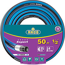 RACO EXPERT, 1/2″, 50 м, 35 атм, четырёхслойный, армированный, поливочный шланг (40302-1/2-50)