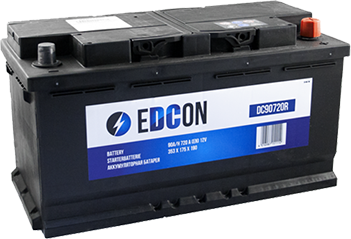 Аккумулятор Edcon (90 A/h), 720A R+ (DC90720R)