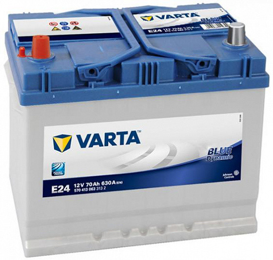 Аккумулятор Varta Blue Dynamic Asia E24 (70 А/h), 630А L+ (570 413 063)