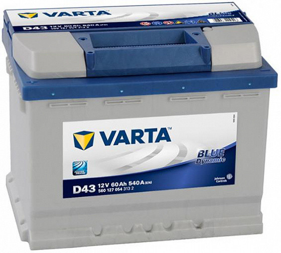 Аккумулятор Varta Blue Dynamic D43 (60 А/h), 540А L+ (560 127 054)