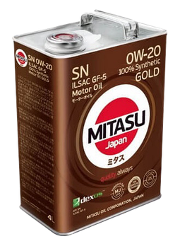 Моторное масло MITASU GOLD SN 0W-20, 4л