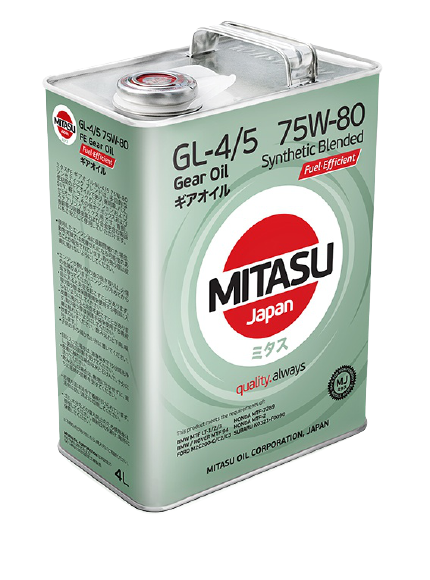 Трансмиссионное масло MITASU FE GEAR OIL GL-4/5 75W-80, 4л