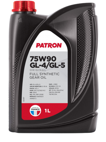 Трансмиссионное масло Patron ORIGINAL 75W90 GL-4/GL-5, 1л
