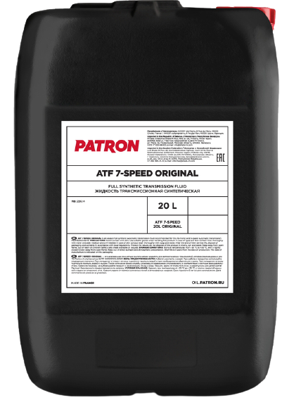 Трансмиссионное масло Patron ORIGINAL ATF 7-SPEED, 20л