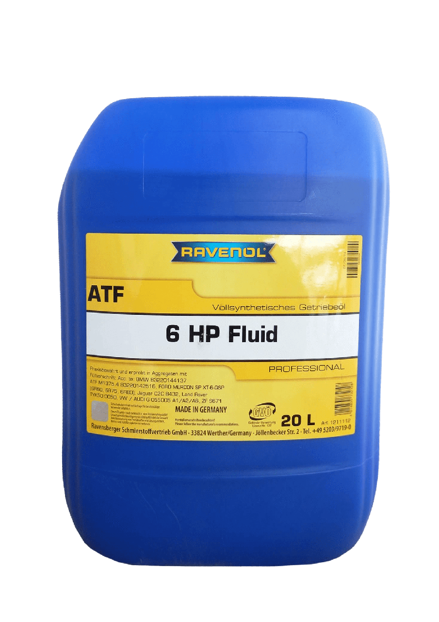 Трансмиссионное масло RAVENOL ATF 6 HP Fluid, 20л